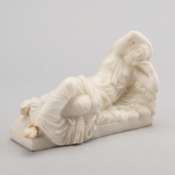 GRAND TOUR-SOUVENIR, "Cleopatra Morente", alabaster, sekelskiftet 18/1900.