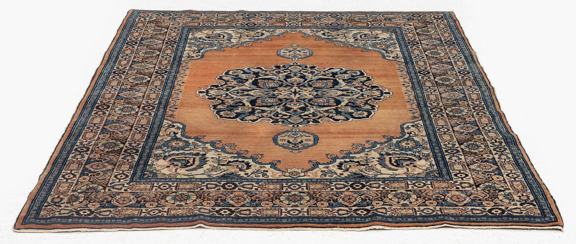 An antique 'Haj Jalili' Tabriz carpet, Northwest Persia, c. 185 x 141 cm.