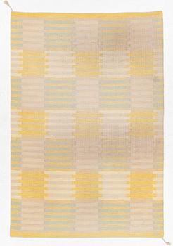 A carpet by Carl Malmsten, "Capella, gul", flat weave, c. 240 x 164 cm, signed CM.
