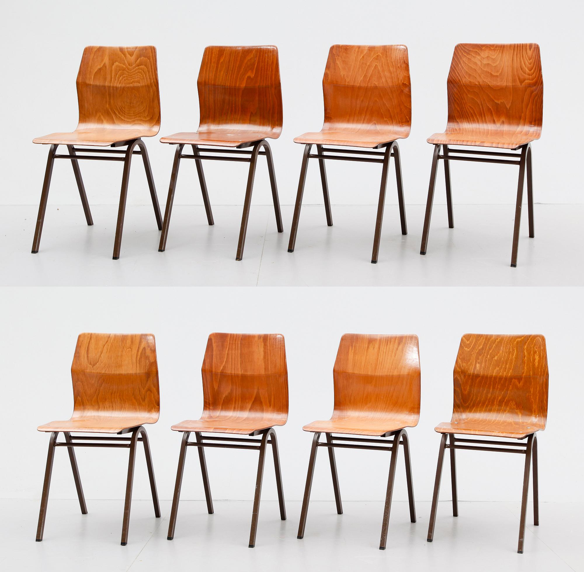 STOLAR, 8 st, industrimodell, 1900-talets mitt.