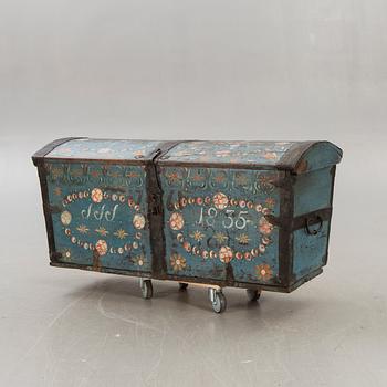 A Swedish painted coffin dated 1835.