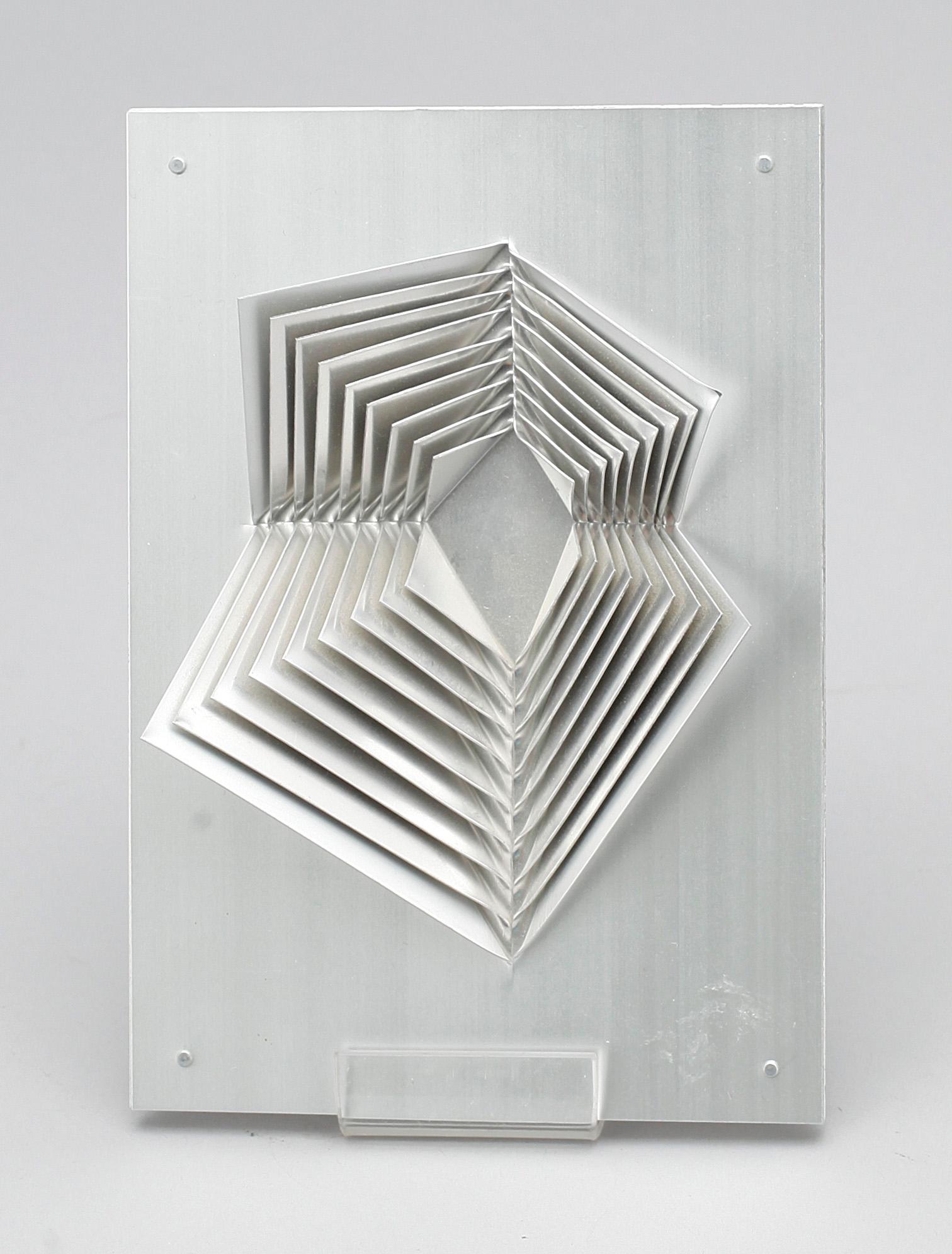 ARNE JONES, skulptur, väggrelief, klippt aluminium, "Blossom", 1960-tal, ej signerad.