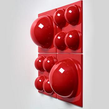 Verner Panton, a set of 4 "Bubble panels", Lüber, Switzerland 1970's.