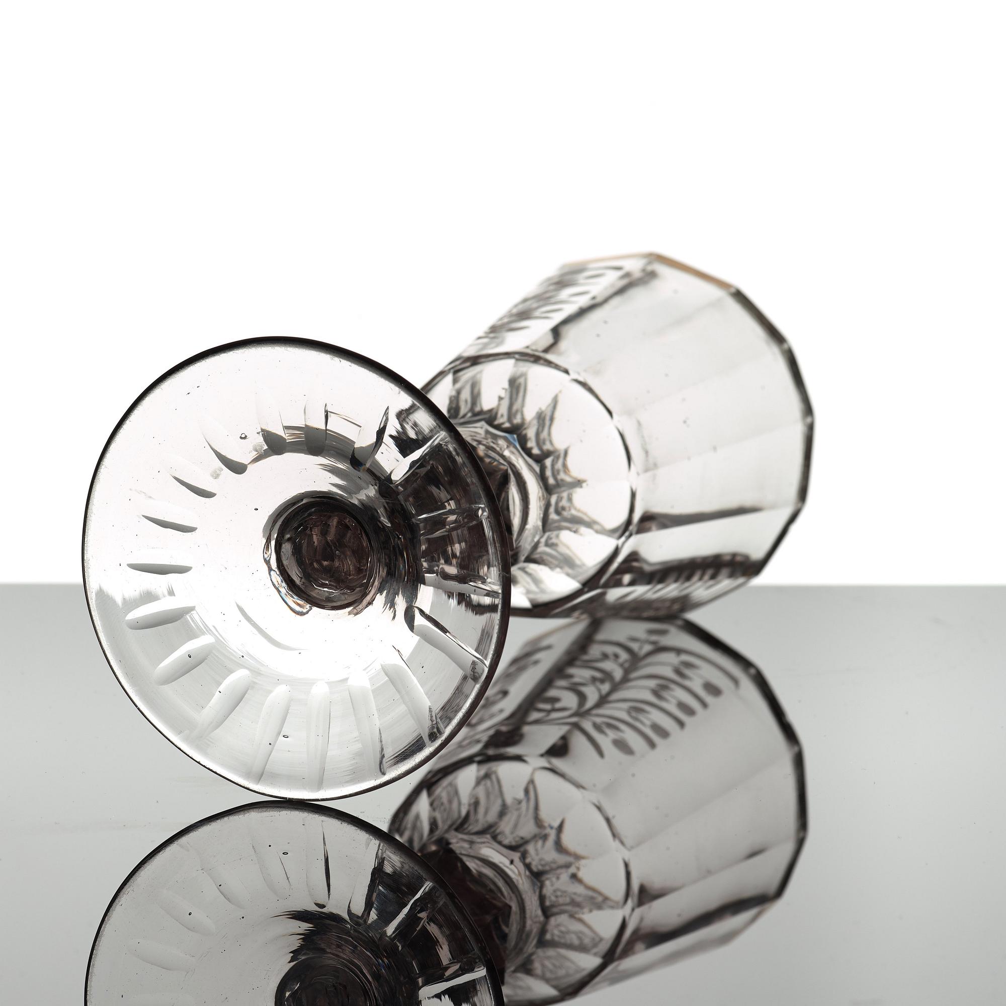 POKAL med LOCK, glas. Tyskland, 1700-tal.