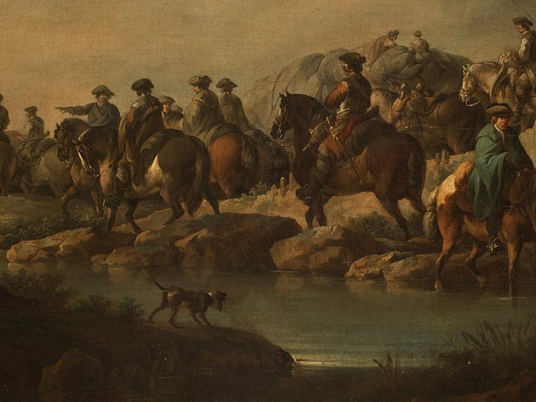 Francesco Giuseppe Casanova Attributed to, Military troop.