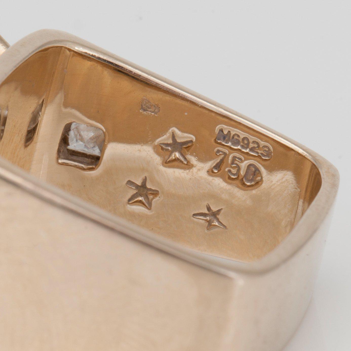 RING, H.Stern från "the sunrise collection", med rökkvarts samt prinsesslipad diamant ca 0.10ct.