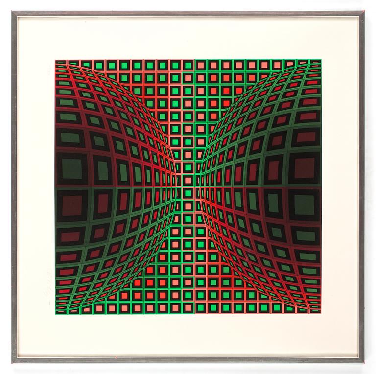 VICTOR VASARELY, litografi, sign och numr. 18/250.