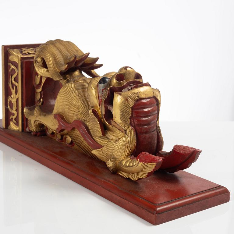 A Chinese decorative wooden console, 20th  entury.