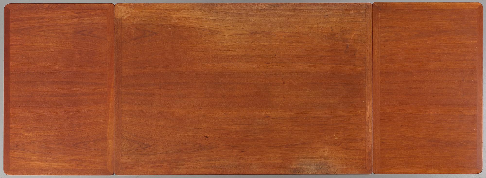 Hans J. Wegner, bord med klaffar "AT-304", teak och ek, Andreas Tuck, Danmark 1950-60-tal.