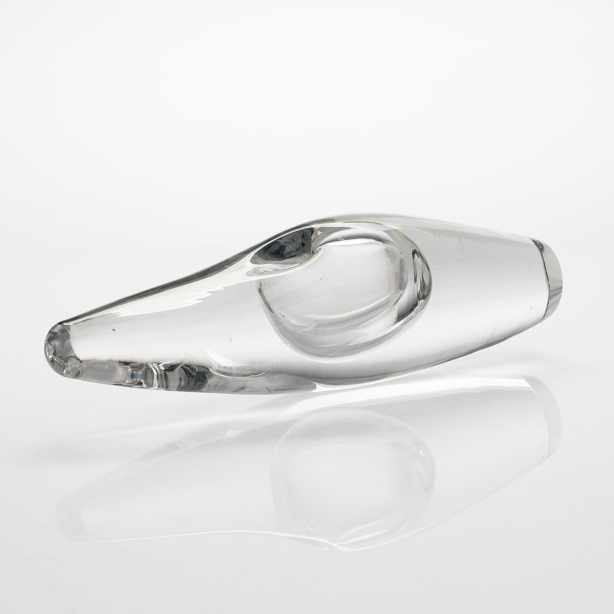 Timo Sarpaneva, an 'Orchid' glass sculpture, signed Timo Sarpaneva Iittala 3568.