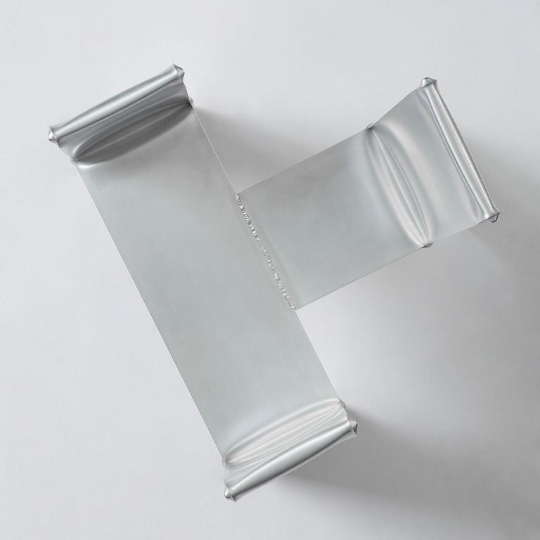 David Taylor, stol, unik, "Aluminium Chair", Studio Mellösaverken, Sverige, 2025.