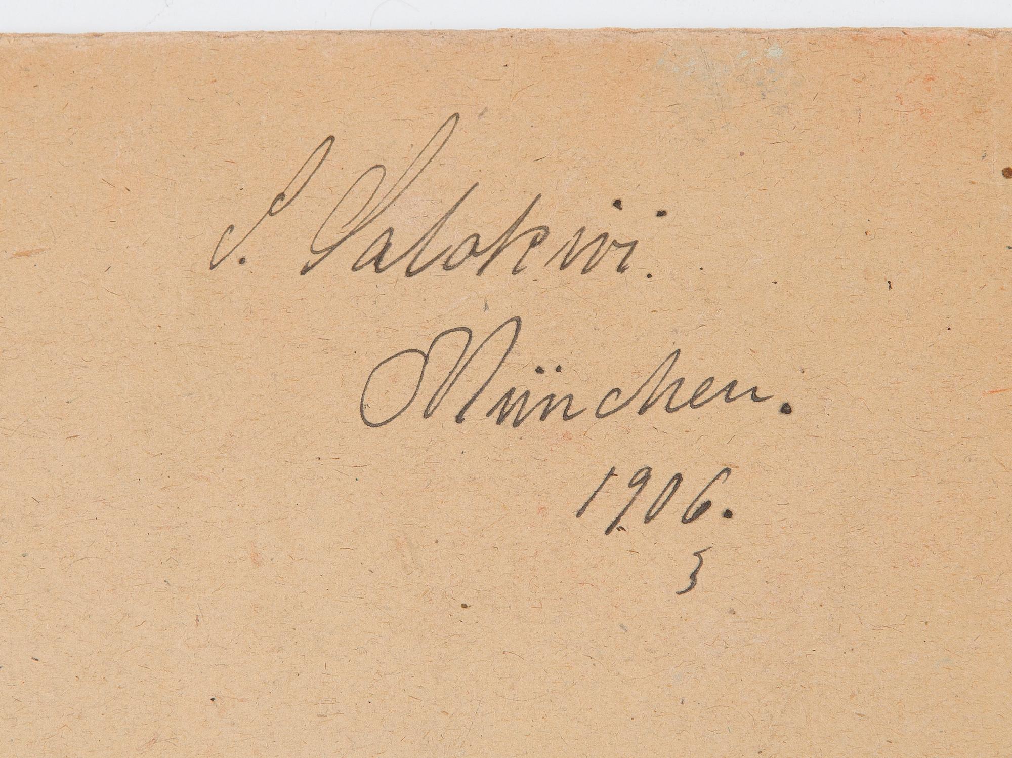 Santeri Salokivi, Konstnärsmapp innehållande sex st. Nakenstudier av Män.