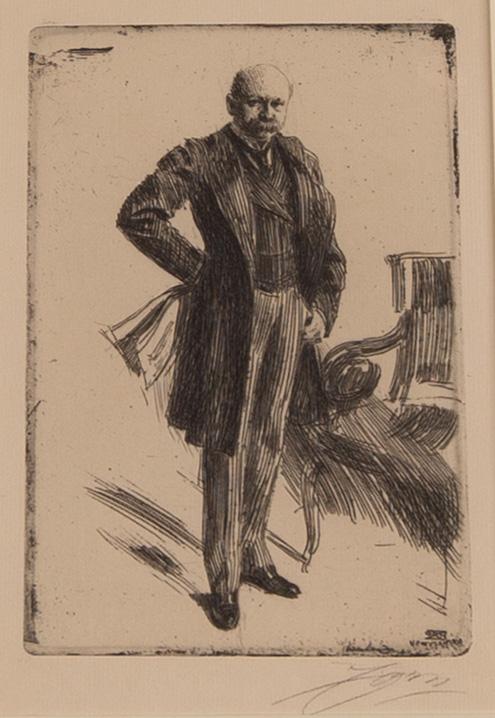 Anders Zorn, etching, 1900, signed in pencil.