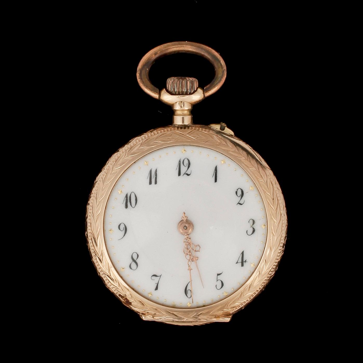 DAMFICKUR, 14 k guld, 1900-talets första kvartal.