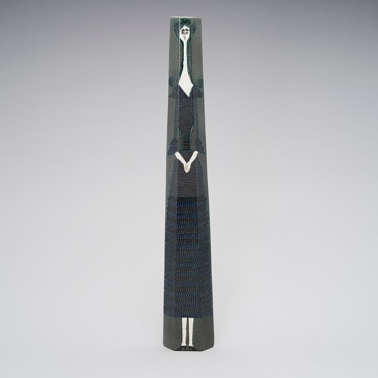 BIRGER KAIPIAINEN, A CERAMIC WALL RELIEF. Big doll. Signed Kaipiainen R Sweden.