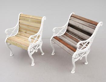 TRÄDGÅRDSSTOLAR, 1 par, 1900-talets andra hälft.