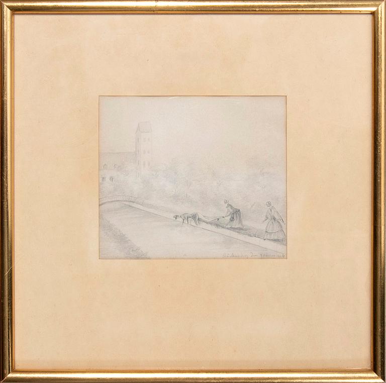 Prinsessan Eugénie, Pencil drawings, 2 pcs., 1840s.