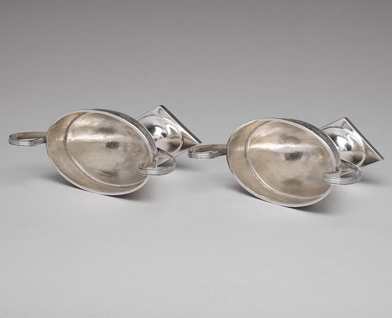 A pair of Baltic sugar-bowls and spoons, mark of Johann Gottfried Möring, Reval (1790-1818 (1820)).