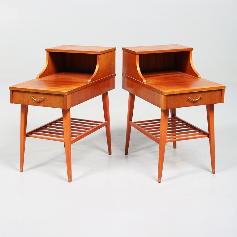 SÄNGBORD, ett par 1950/60-tal.