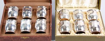 BÄGARE, 12 st, silver, GAB, Stockholm 1934.