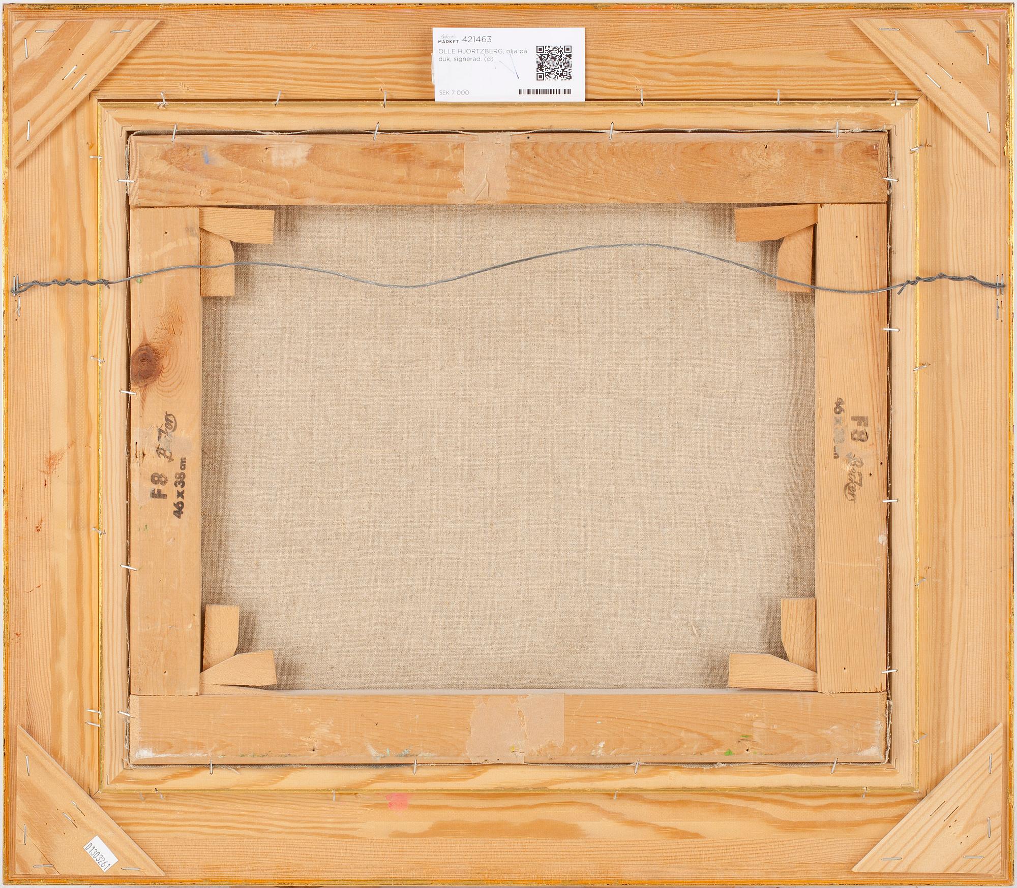 OLLE HJORTZBERG, olja på duk, signerad.