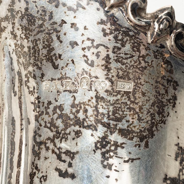 Gustaf Theodor Folcker, Cream jug, silver, neo-Rococo, Stockholm 1856.