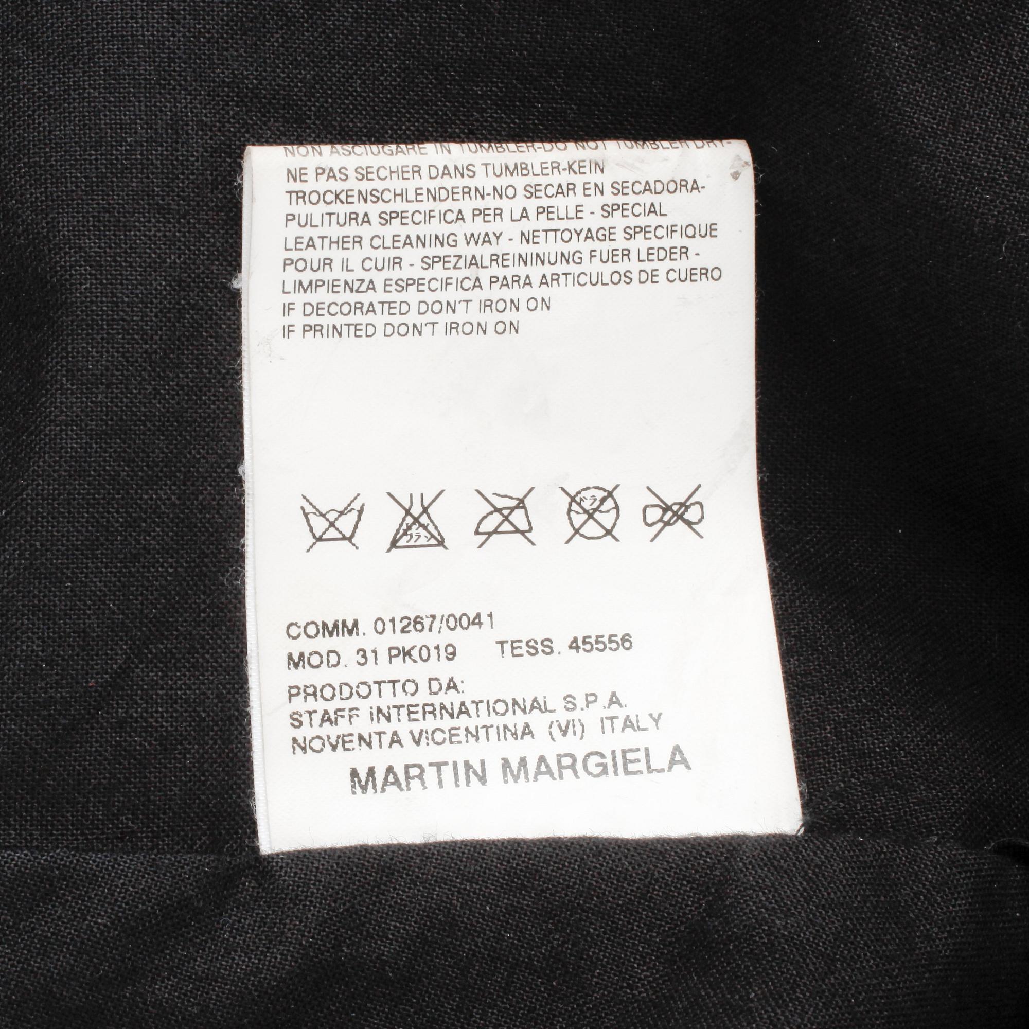 MARTIN MARGIELA, a dark brown leather jacket, size 42.