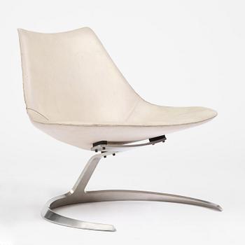 Preben Fabricius & Jørgen Kastholm, a "Scimitar" chair, Ivan Schlechter, Copehhagen, 1960s.