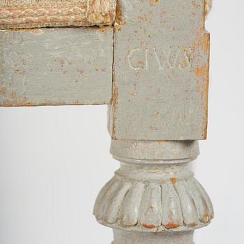 A pair of Gustavian chairs by C. J. Wadström (master in Stockholm 1788-1816).