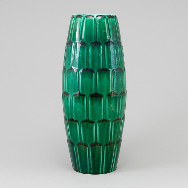 An 'Adria' earthenware floor vase from Upsala Ekeby, mid 20th Century.