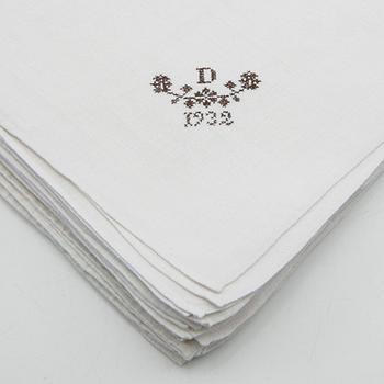 Napkins a total of 73 pcs damask various patterns first half of the 20th century.