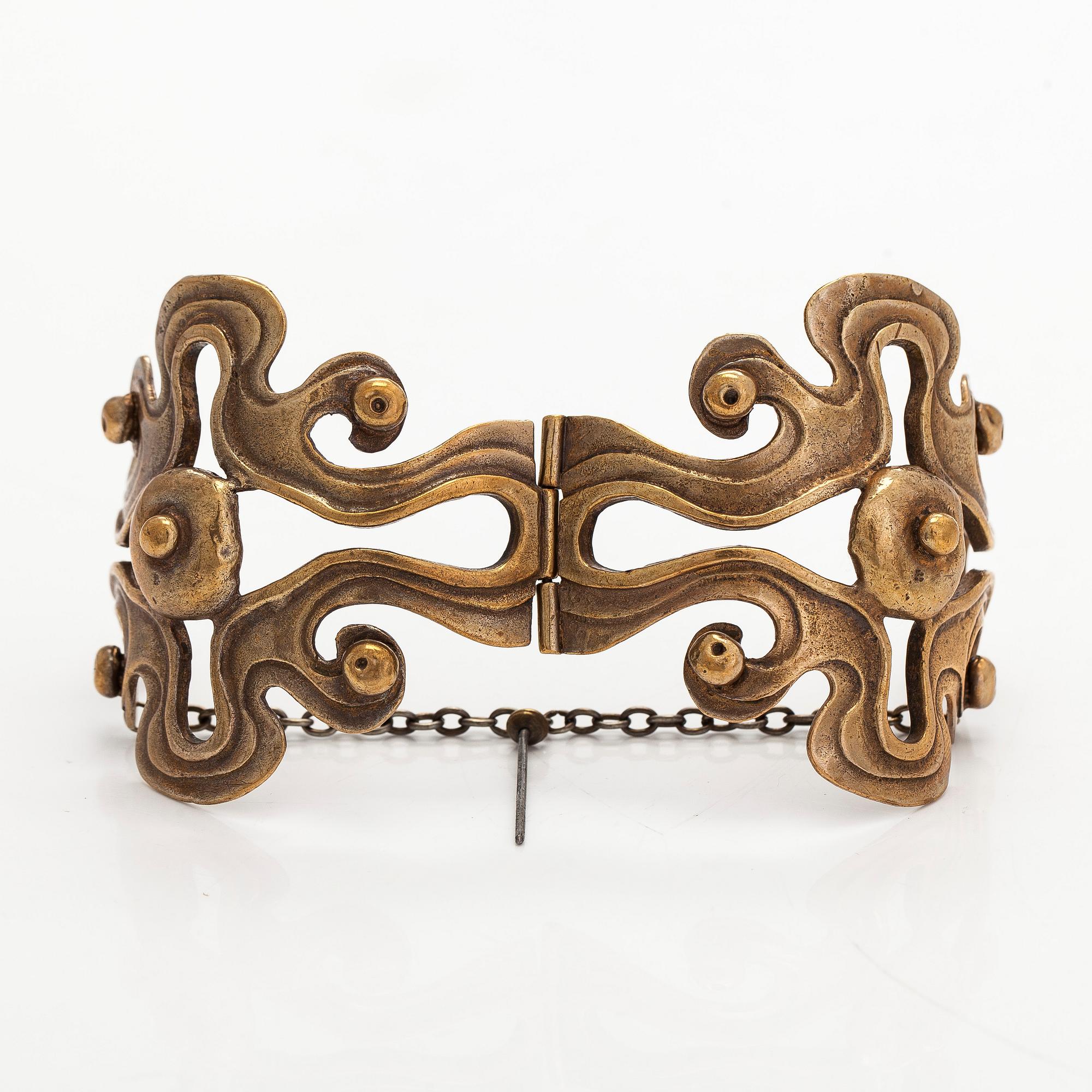 Seppo Tamminen, necklace and bracelet, bronze.