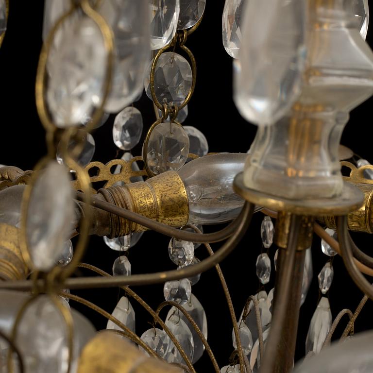 A Gustavian style chandelier, first half of the 20th Century.