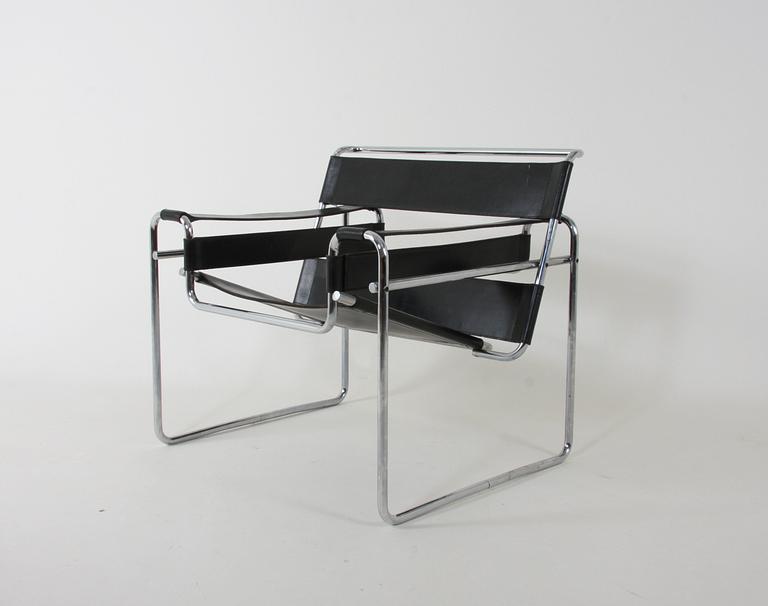 KARMSTOL, "Wassily", formgiven av Marcel Breuer.