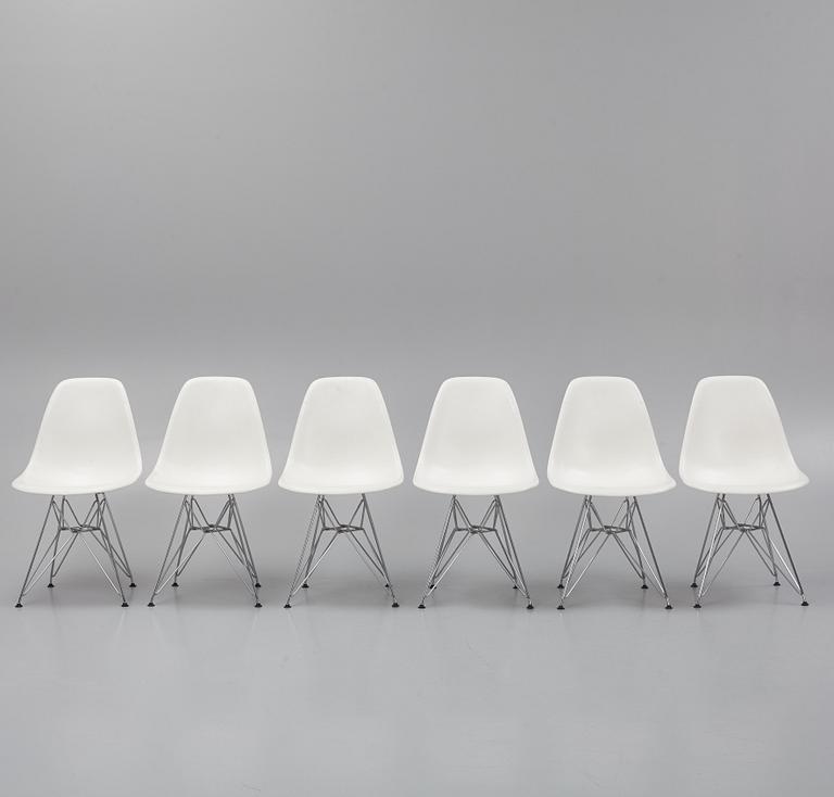 Charles & Ray Eames, stolar, 6 st, "Plastic chair", Vitra, 2006.