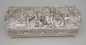 SKRIN, silver, barockstil, troligen Rostock, Tyskland. 1800-talets andra hälft. Vikt ca 1156 g.