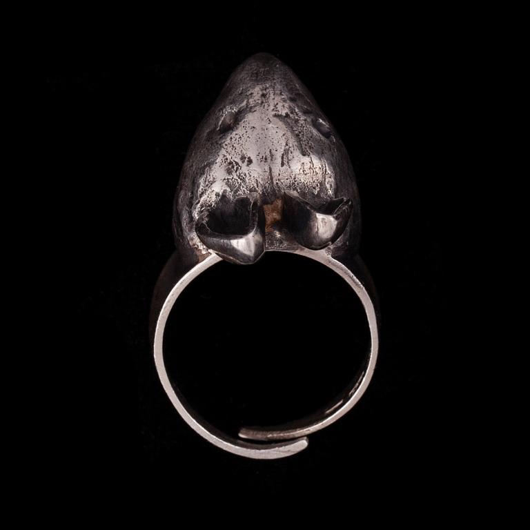 RING, silver, Eila Minkkinen. Vikt ca 14,7 g.