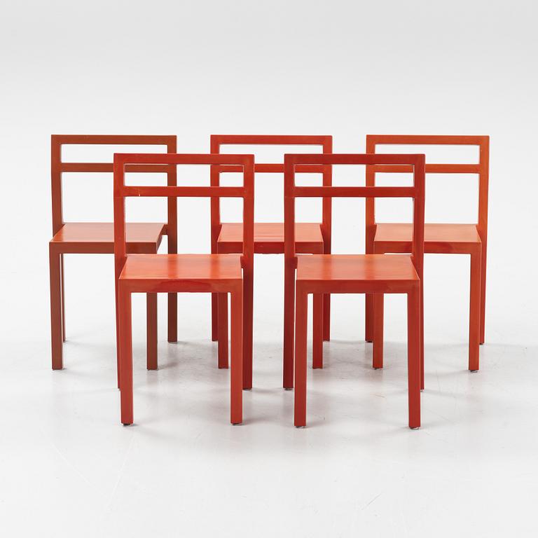Boris Berlin/Poul Christiansen, a set of six 'Non' chairs from Komplot Design, Källemo.