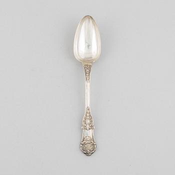A Swedish silver serving spoon, mark of Adolf Zethelius, Stockholm 1846.