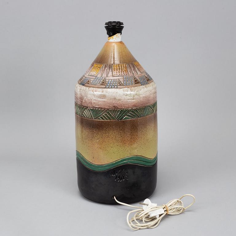 Marian Zawadzki, A ceramic floor/table lamp, Tilgmans, signed and dated 1965.