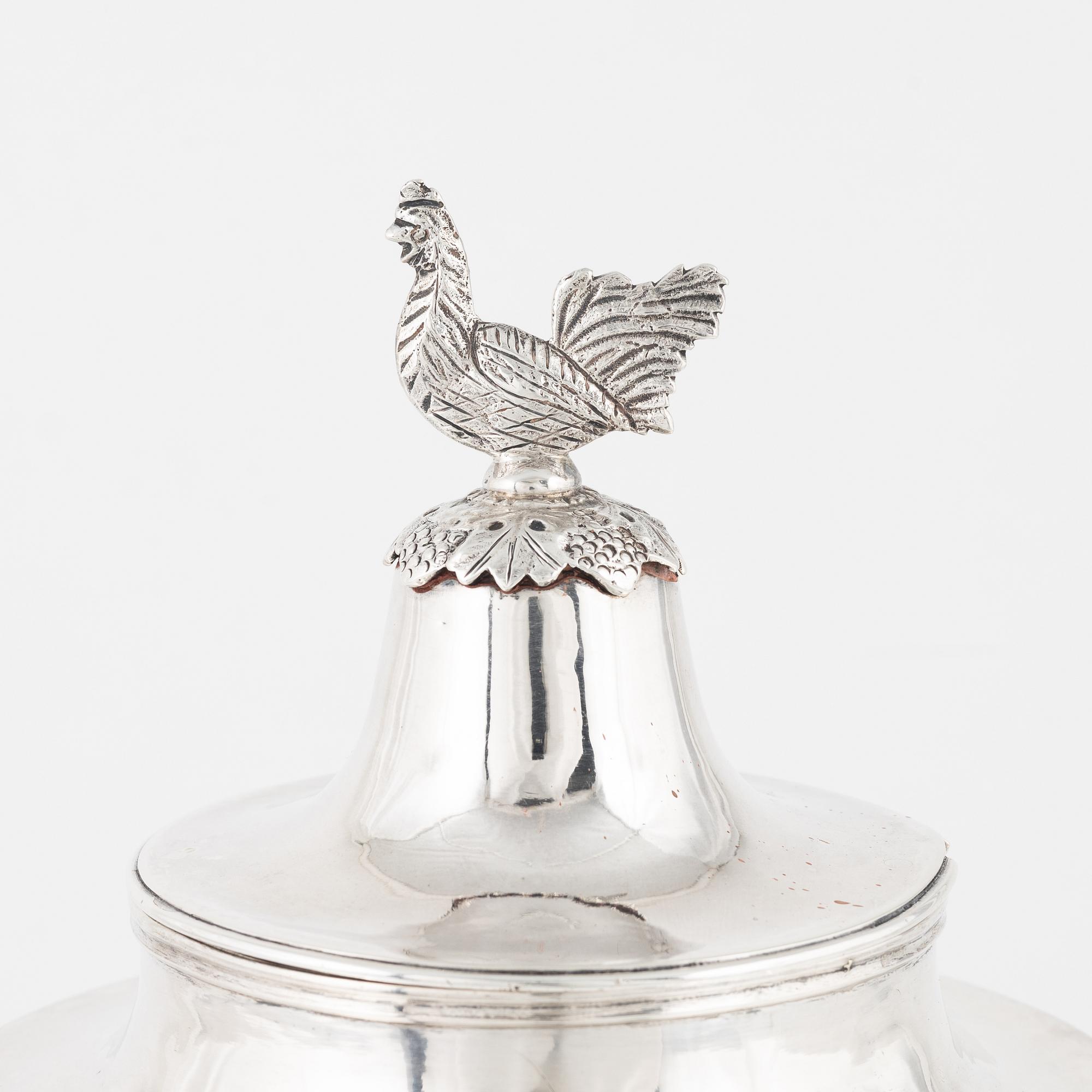 A Swedish Silver Empire Sugar Bowl, mark of Otto Magnus Krook, Nyköping 1815.