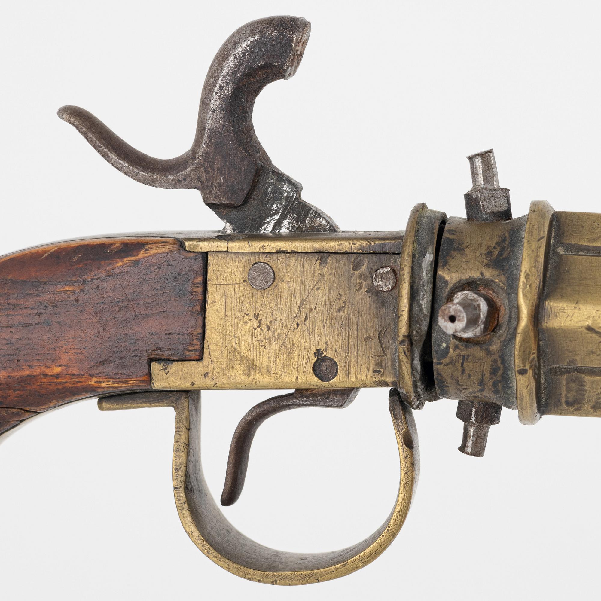 Percussion revolver, marked AIS (Anders Johannesson in Romenäs 1840-1914).