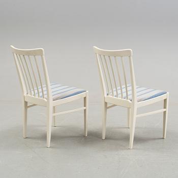 CARL MALMSTEN, 6 dining chairs and one table, Bodafors 1963.