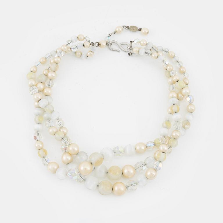 Christian Dior, a pearl and chrystal necklace, 1959.
