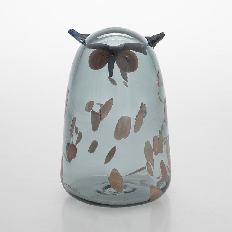 Oiva Toikka, glasfågel, "Long-eared owl", signerad O. Toikka Iittala.
