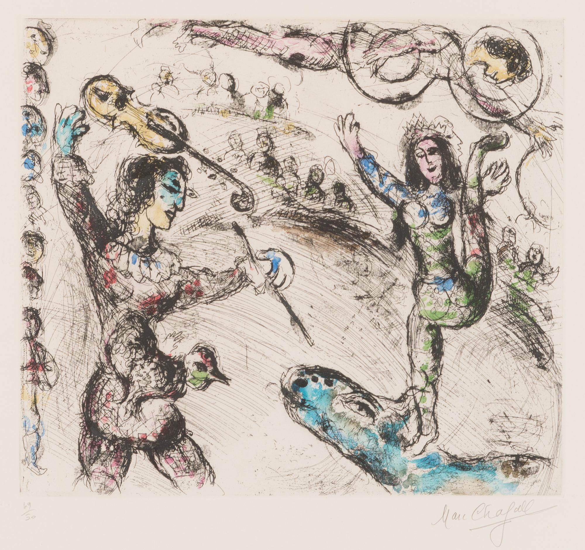 Marc Chagall, 'Acrobate et Violiniste'.