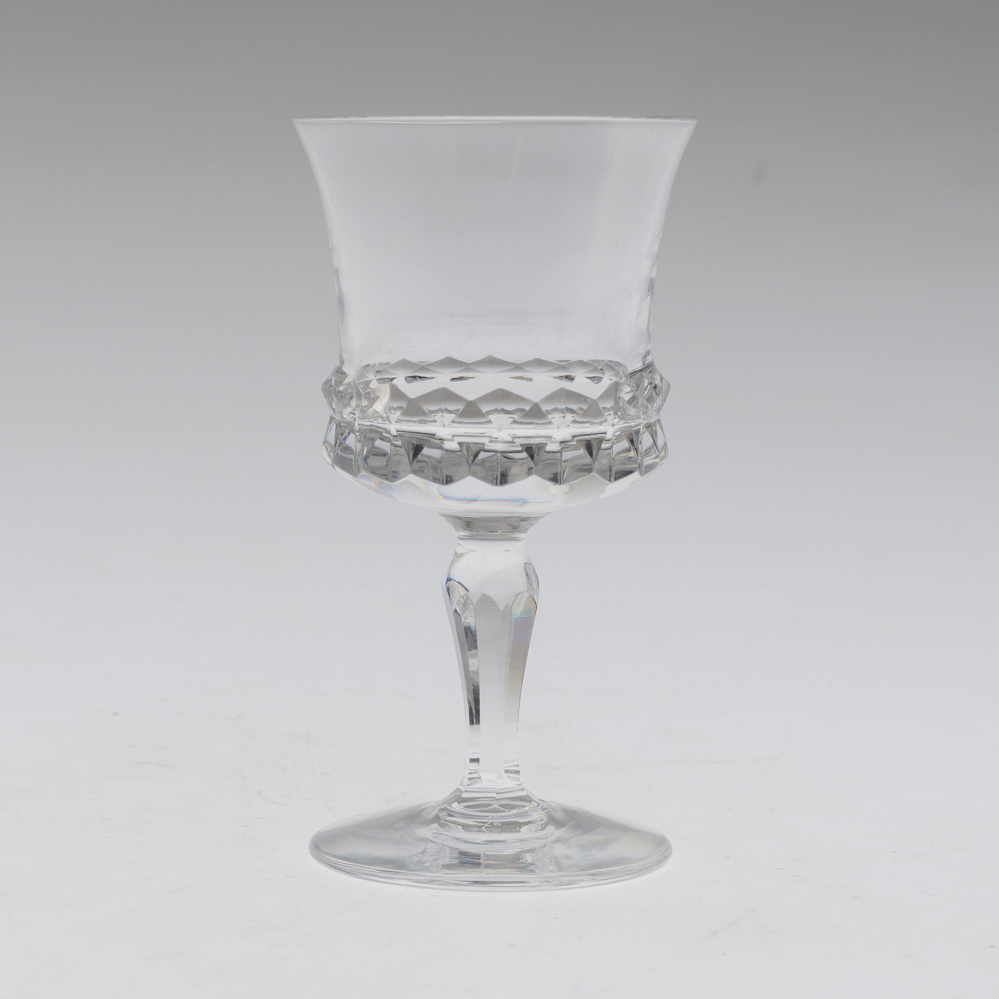 8 sherry glasses, Ingeborg Lundin, Orrefors "Silvia".