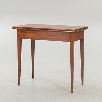 A late Gustavian mahogany game table first half of the 1800s.