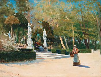 452. Hugo Birger, Park scene from Spain.