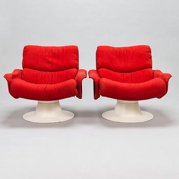 Yrjö Kukkapuro, a pair of 1960's 'Saturnus' armchairs for Haimi.